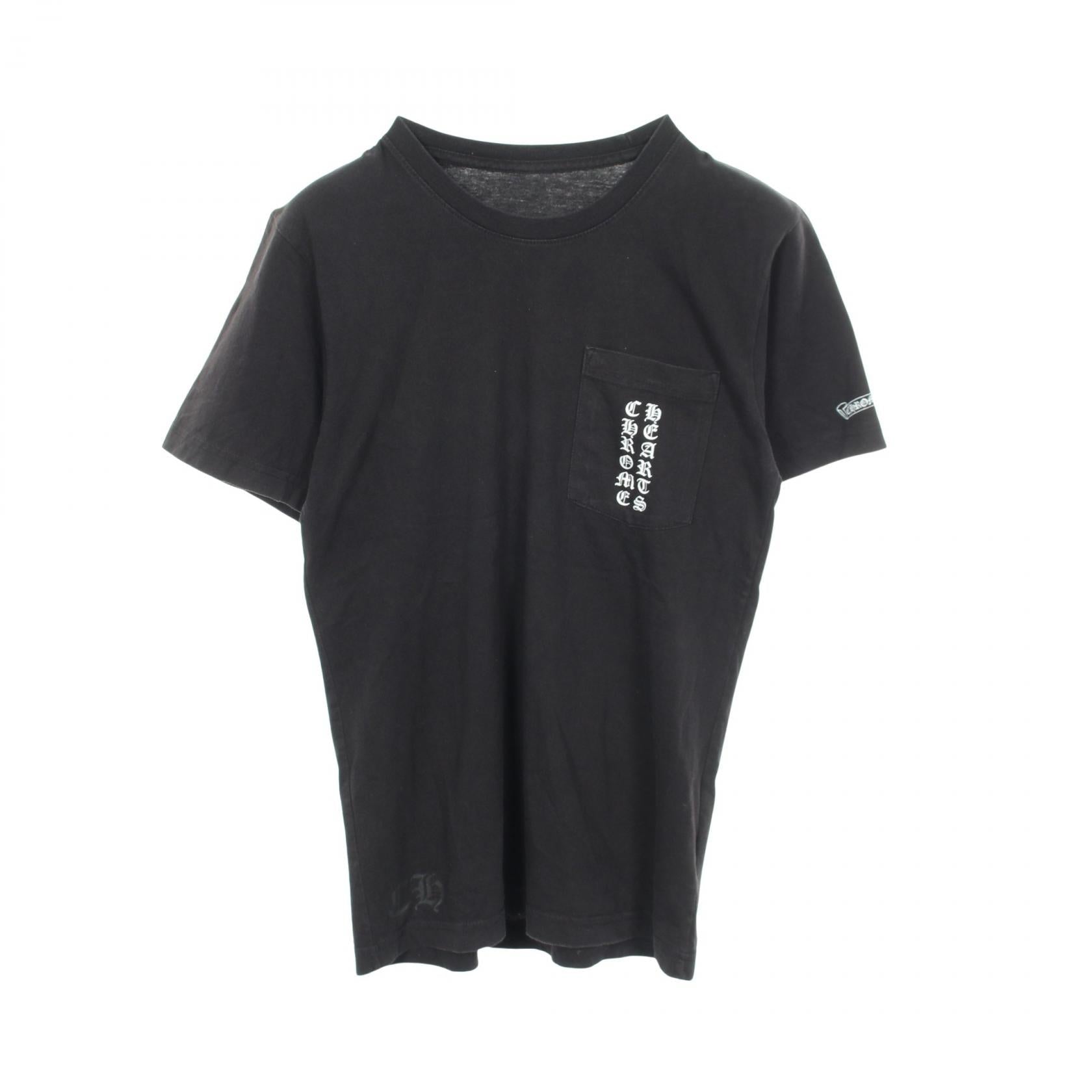 クロムハーツ スクロールラベル コットン半袖Tシャツ