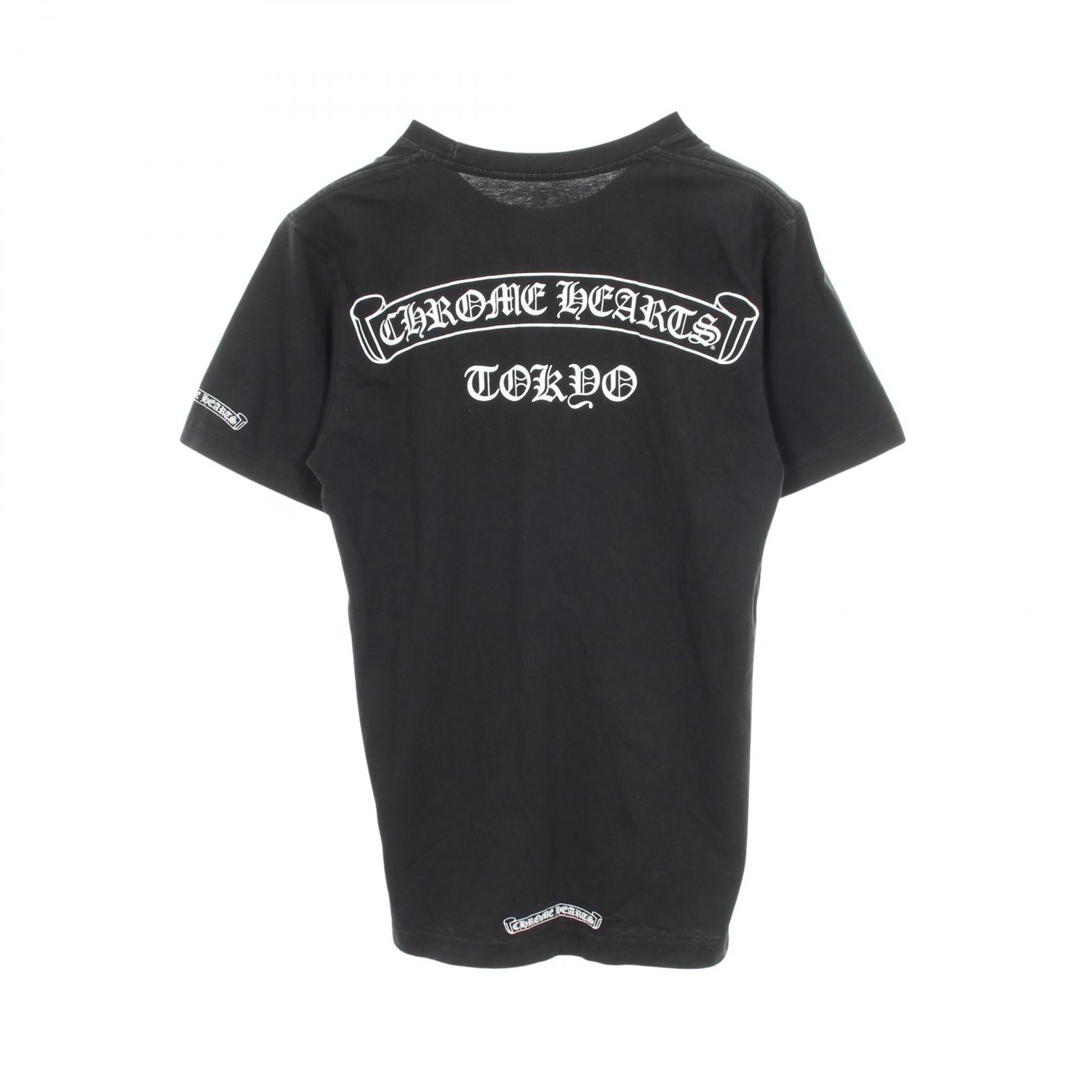 クロムハーツ スクロールラベル コットン半袖Tシャツ