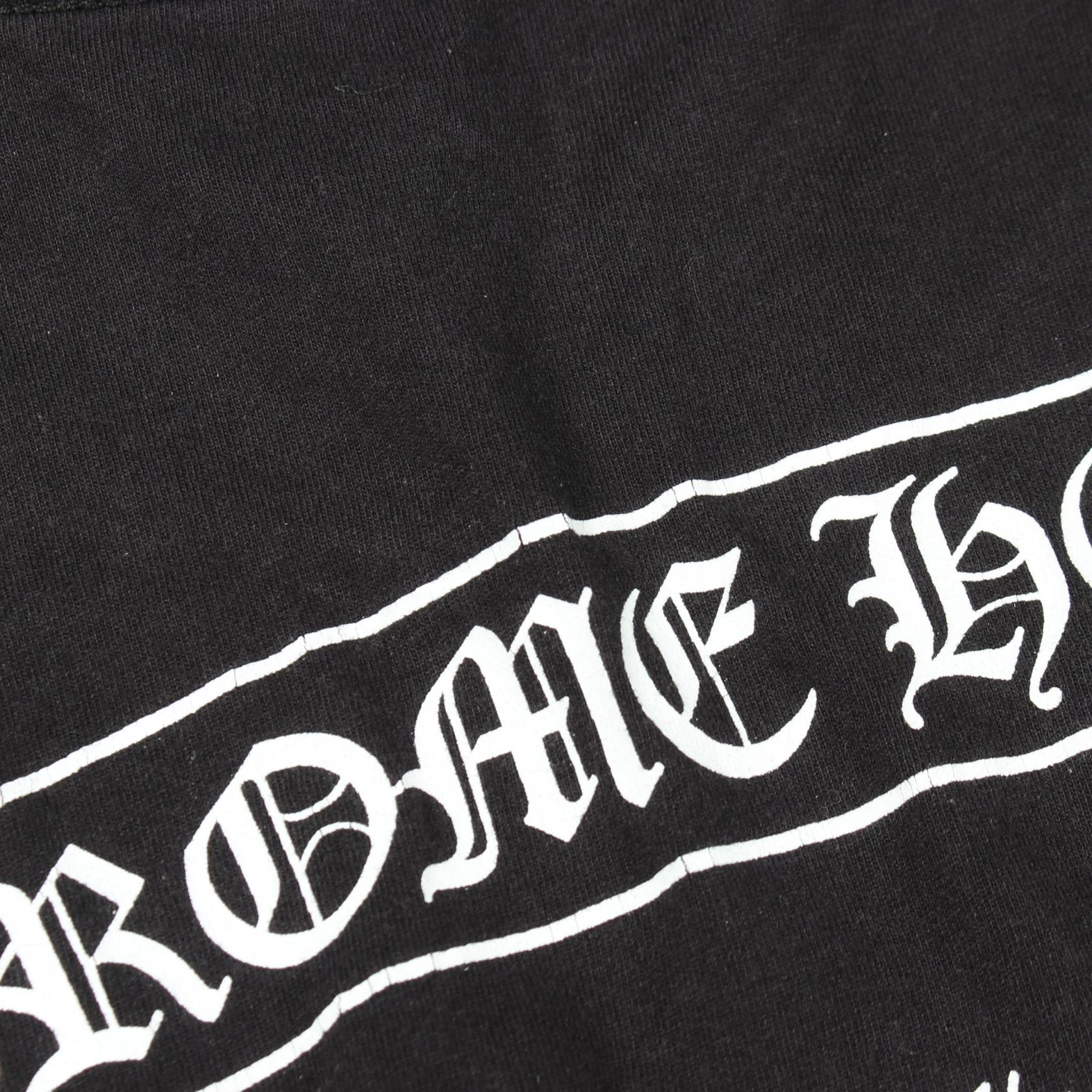 クロムハーツ スクロールラベル コットン半袖Tシャツ