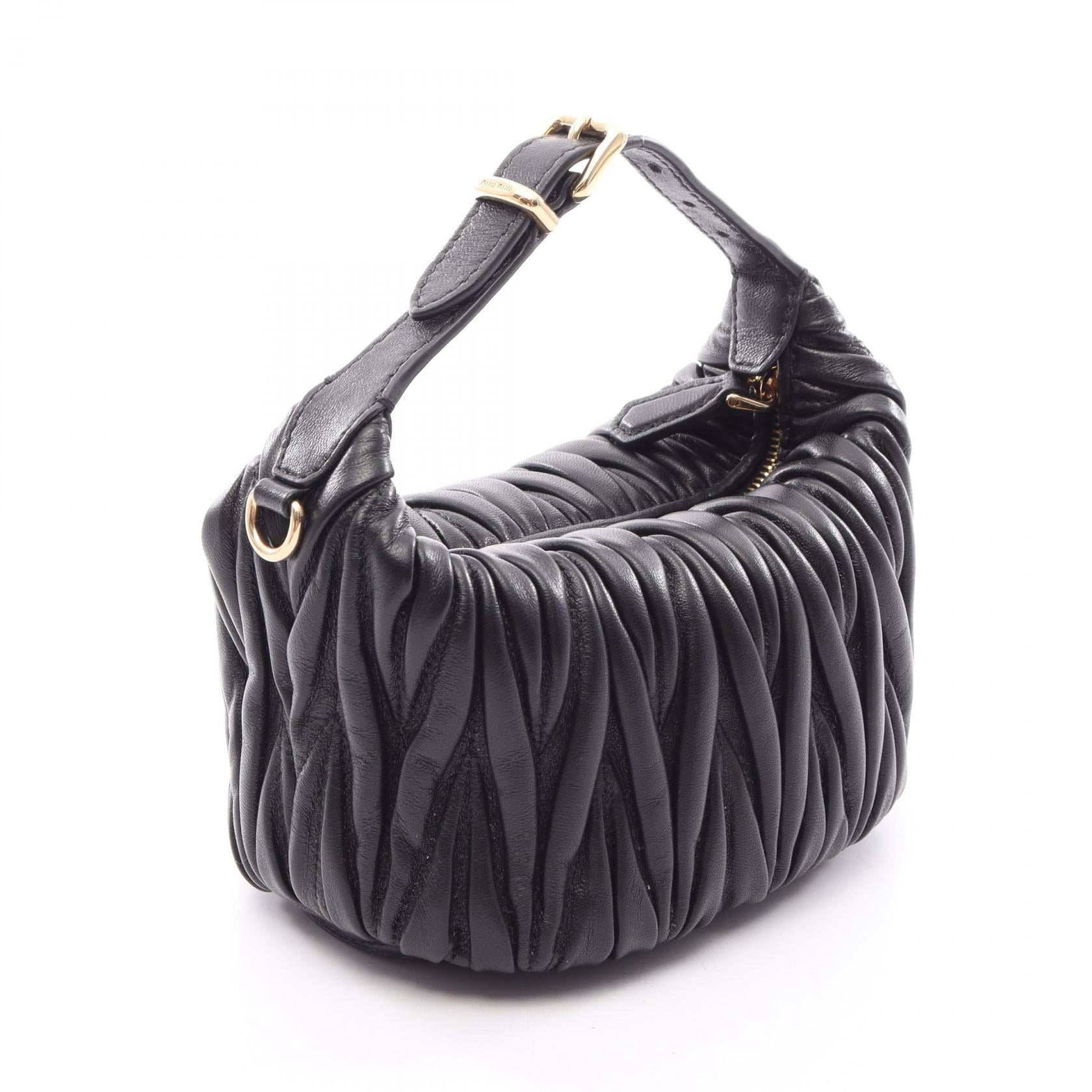 ミュウミュウ MATELASSE MIU レザー2wayハンドバッグ