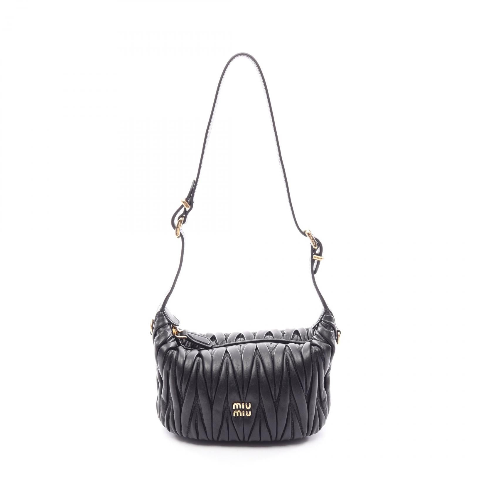 ミュウミュウ MATELASSE MIU レザー2wayハンドバッグ