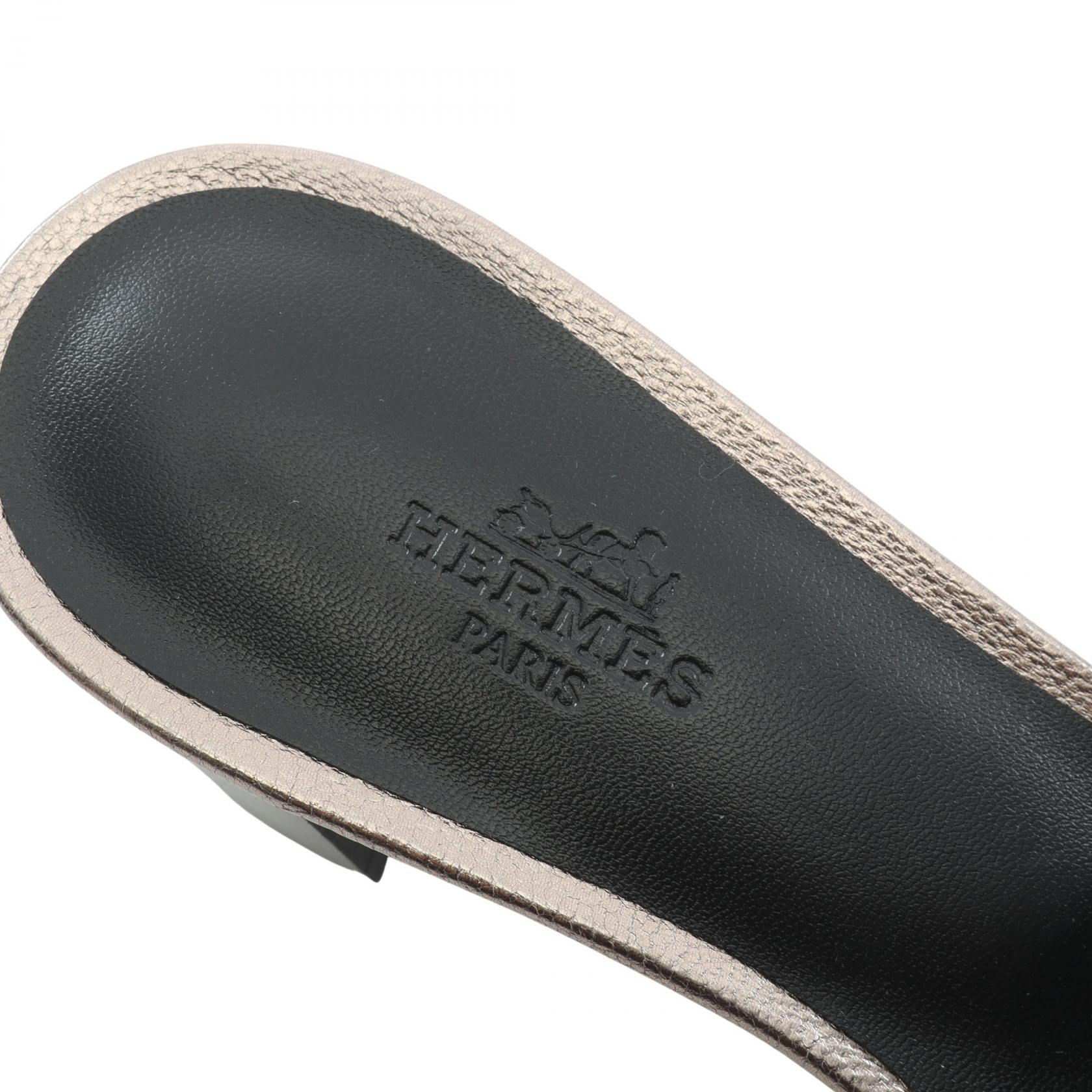エルメス オアジス レザーサンダル37