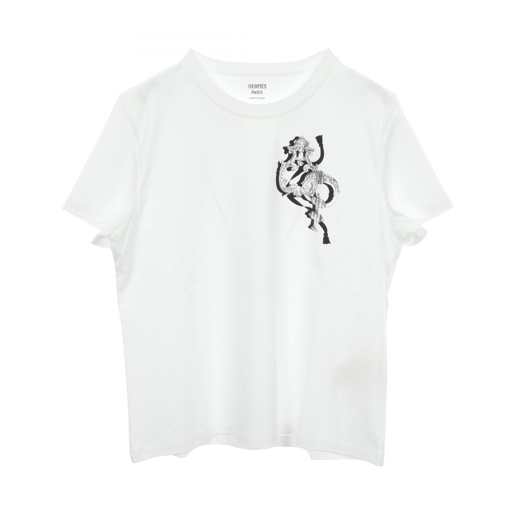 エルメス Printed straight t shirt コットン Tシャツ