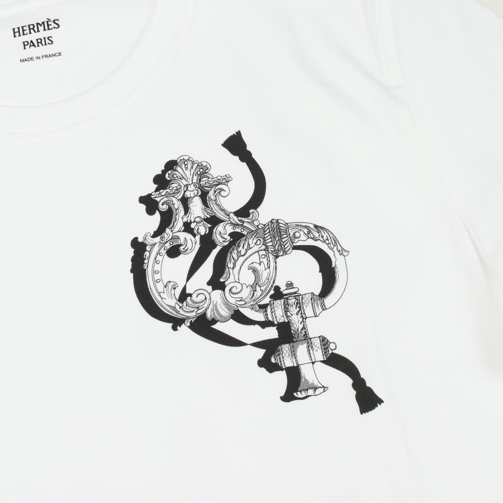エルメス Printed straight t shirt コットン Tシャツ
