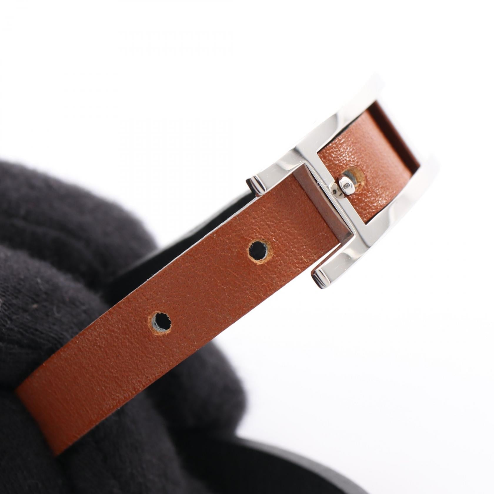 エルメス ビーアピドゥブルトゥール レザー ブレスレット