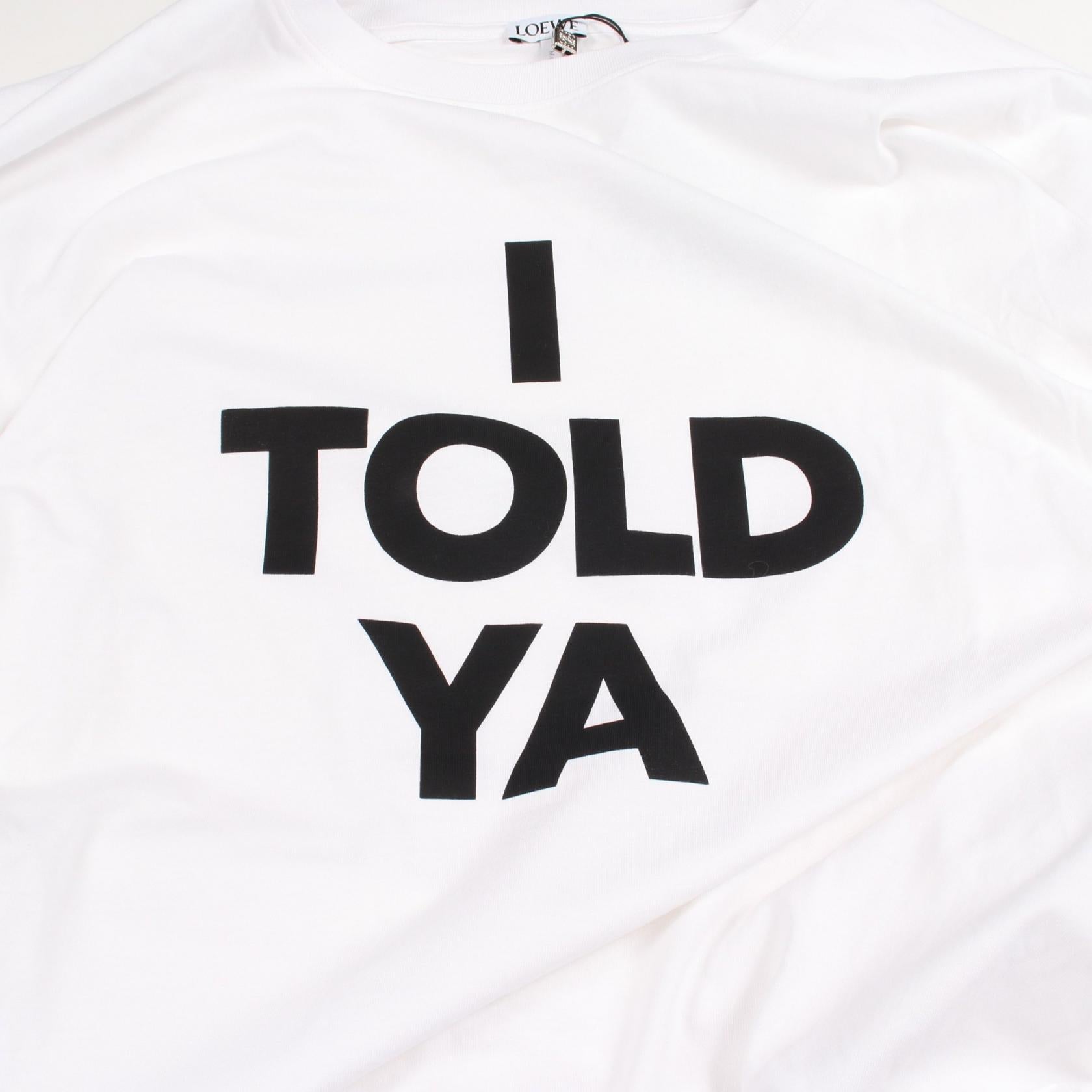 ロエベ I TOLD YA コットン Tシャツ