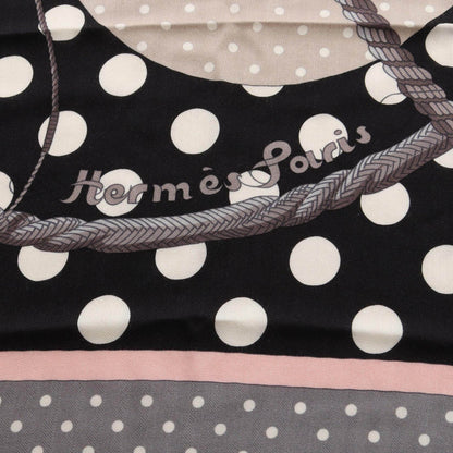 エルメス カレ140 Clic Clac a Pois シルクカシミヤスカーフ
