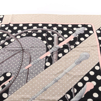 エルメス カレ140 Clic Clac a Pois シルクカシミヤスカーフ