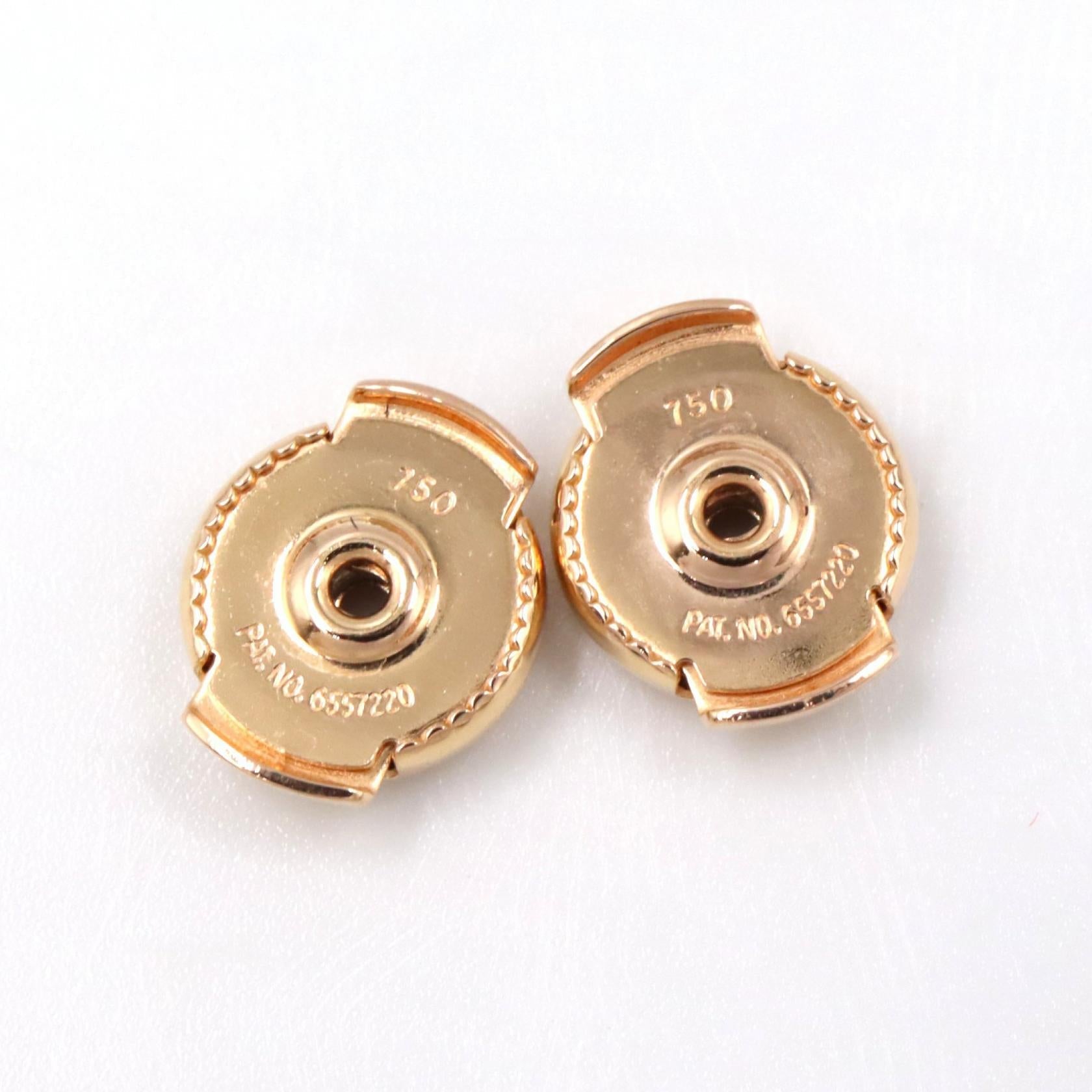 エルメス シェーヌ ダンクル コンツール K18PG ダイヤ ピアス