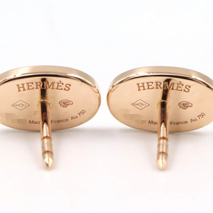 エルメス シェーヌ ダンクル コンツール K18PG ダイヤ ピアス