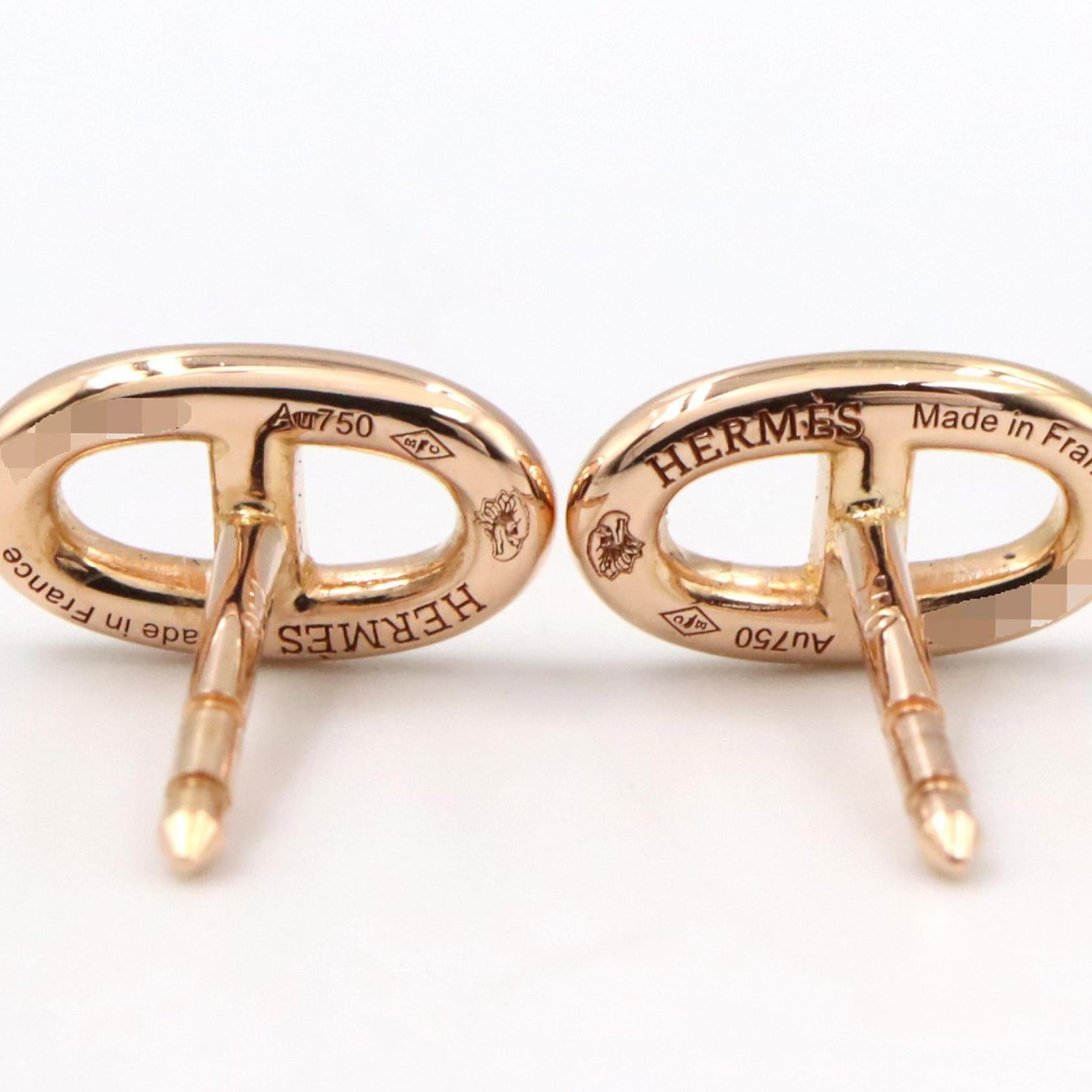 エルメス シェーヌ ダンクル K18PG ピアス