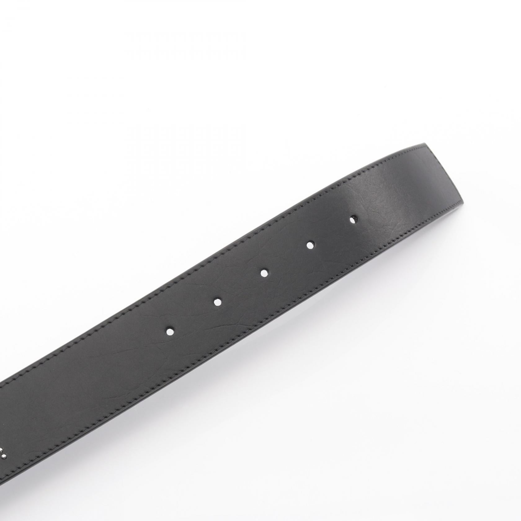 ルイ・ヴィトン LV ディメンション ロカバール スタッズ レザー ベルト