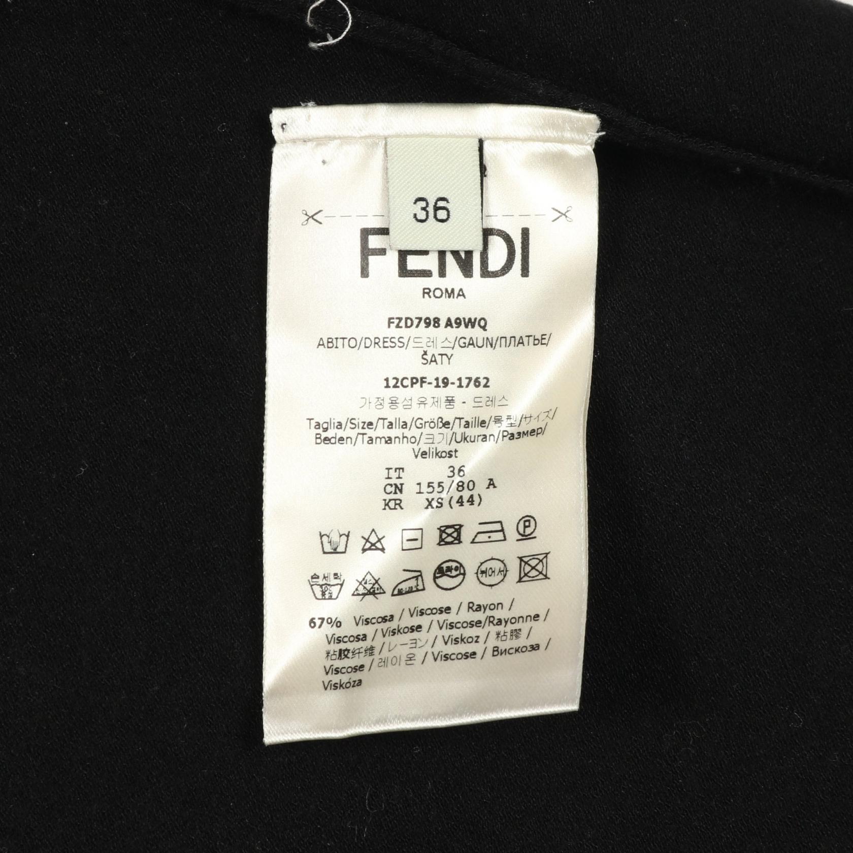 フェンディ レーヨンメッシュワンピース