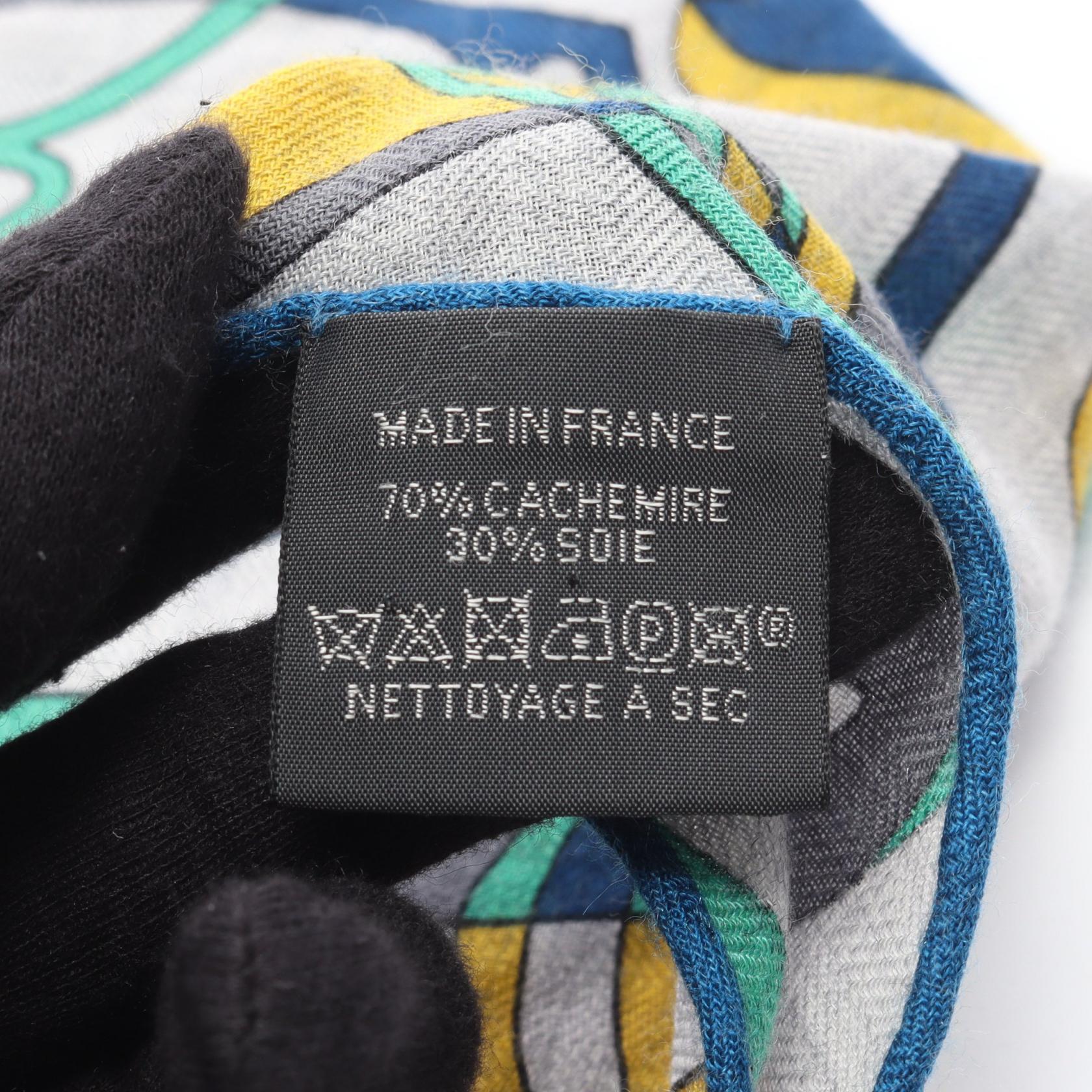 エルメス ロザンジュGM Quincaillerie Equestre シルク カシミヤ スカーフ
