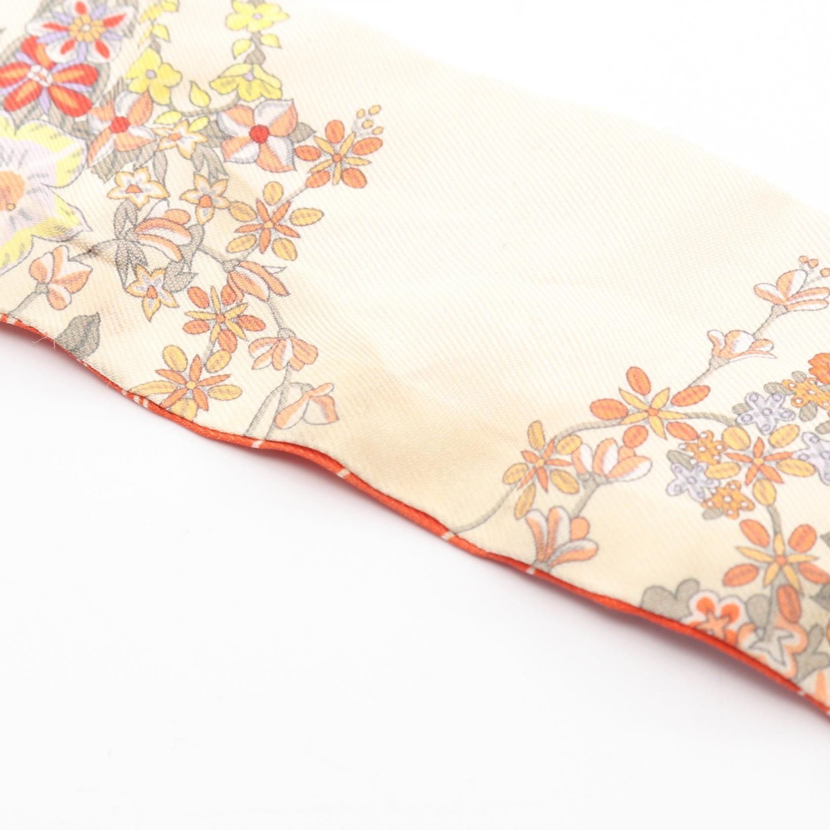 エルメス ツイリー BRIDES de GALA en fleurs シルクスカーフ