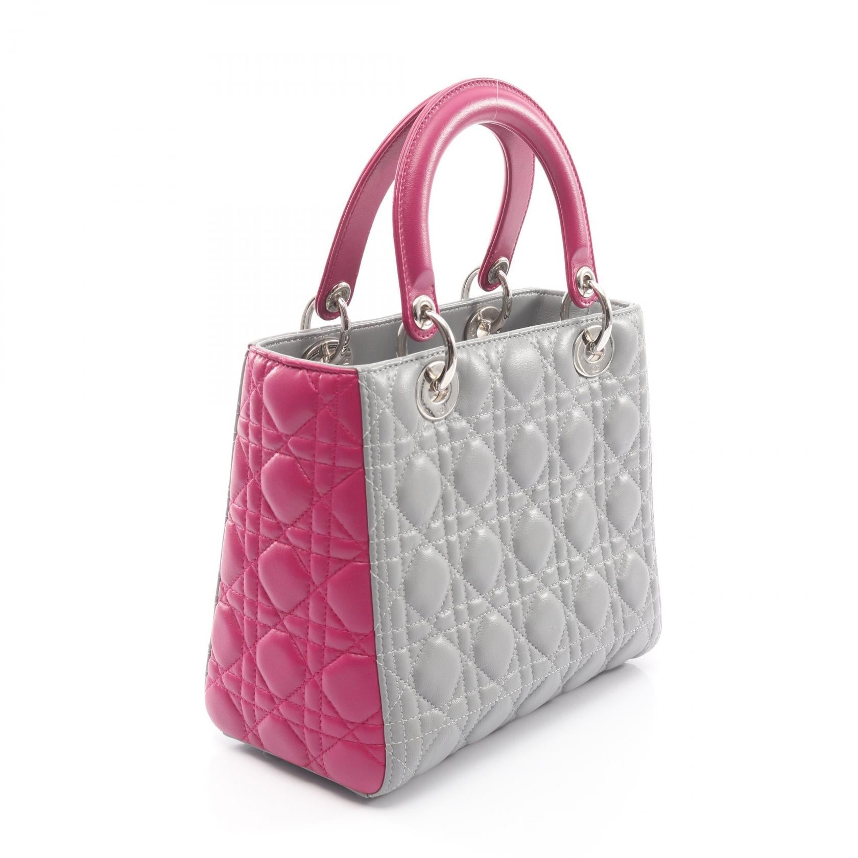 ディオール LADY DIOR レザー ハンドバッグ