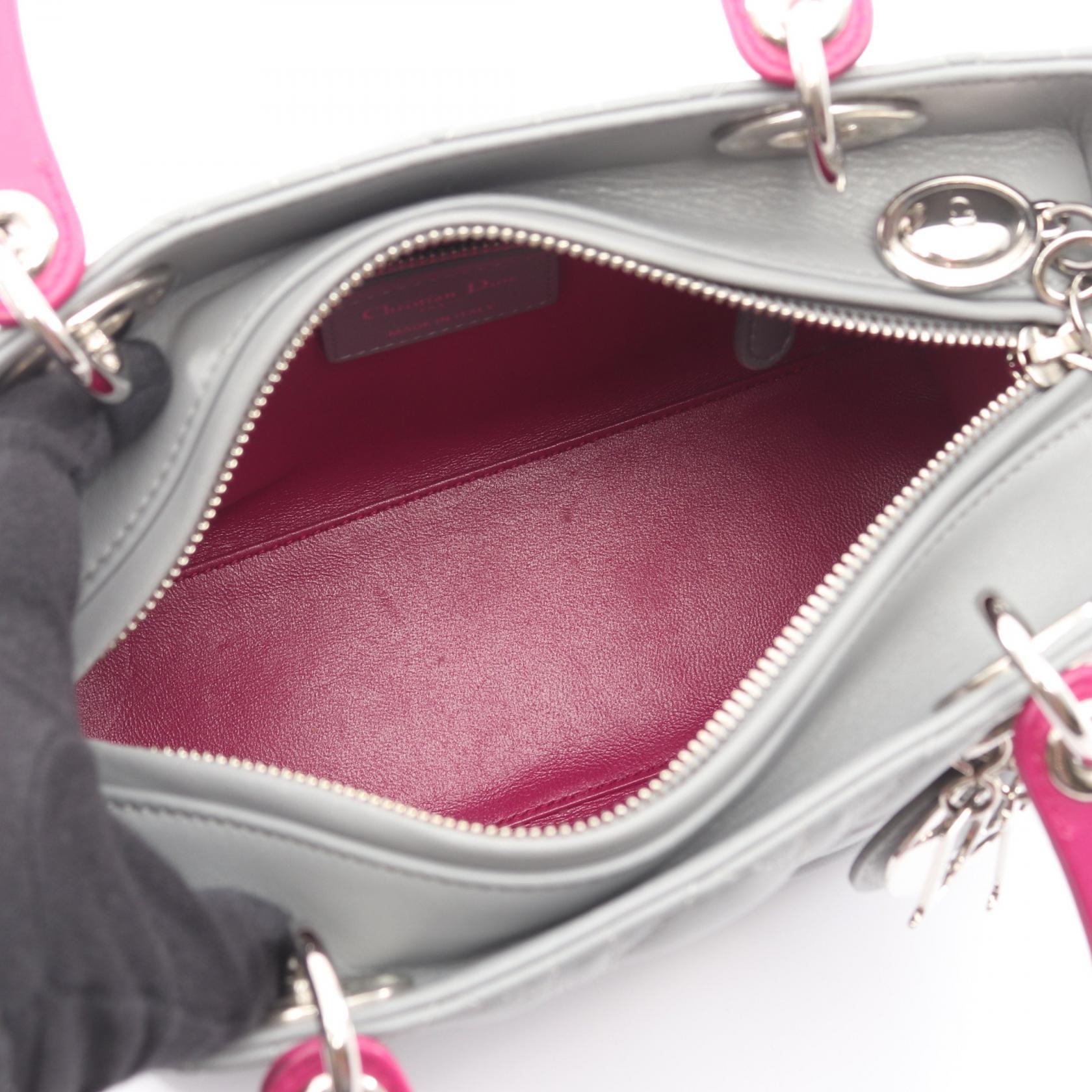 ディオール LADY DIOR レザー ハンドバッグ