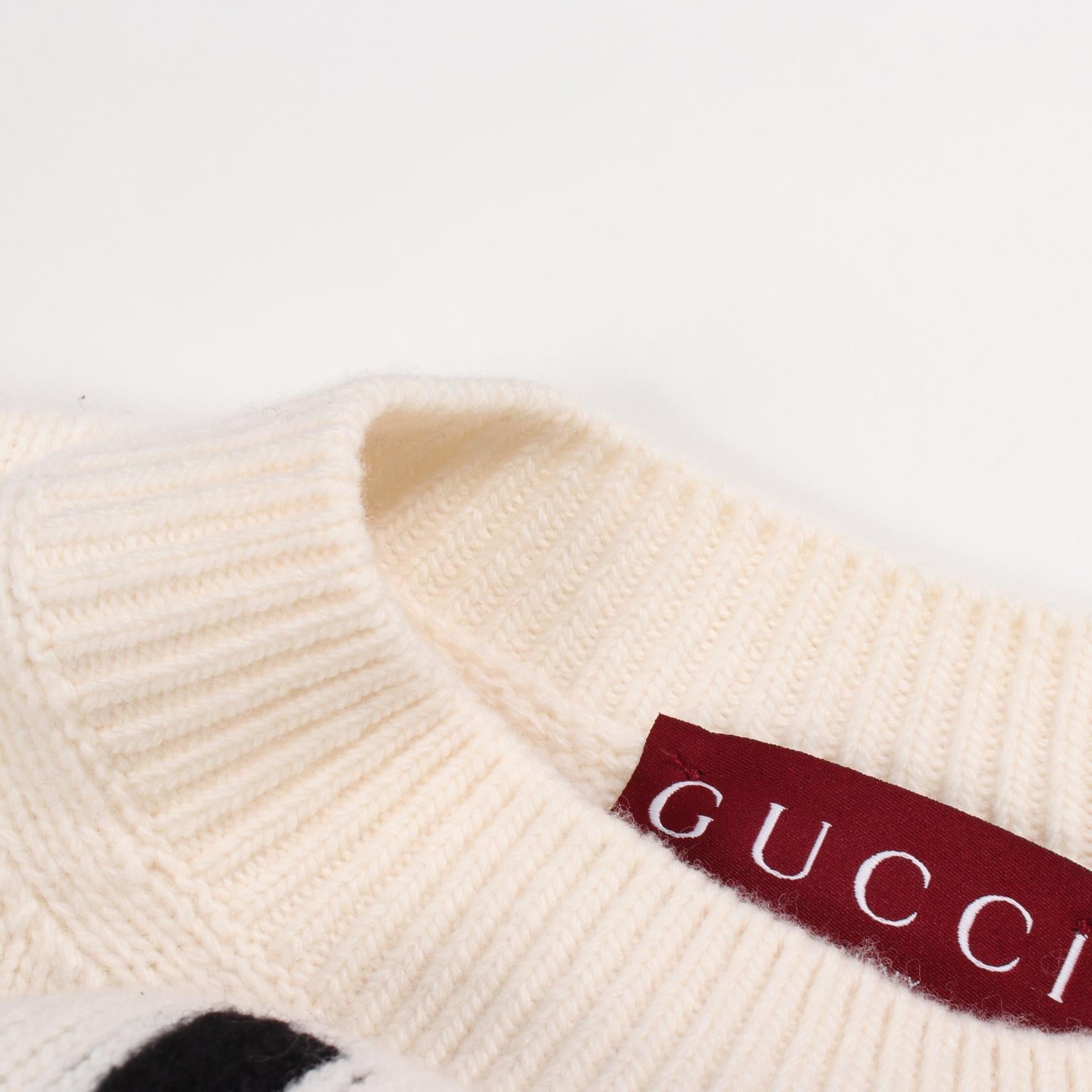 グッチ インターシャ ウールニットトップス