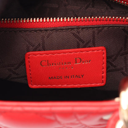 ディオール LADY DIOR MY ABCDIOR レザー ハンドバッグ