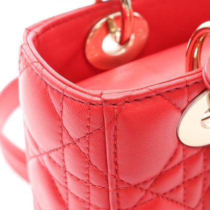 ディオール LADY DIOR MY ABCDIOR レザー ハンドバッグ