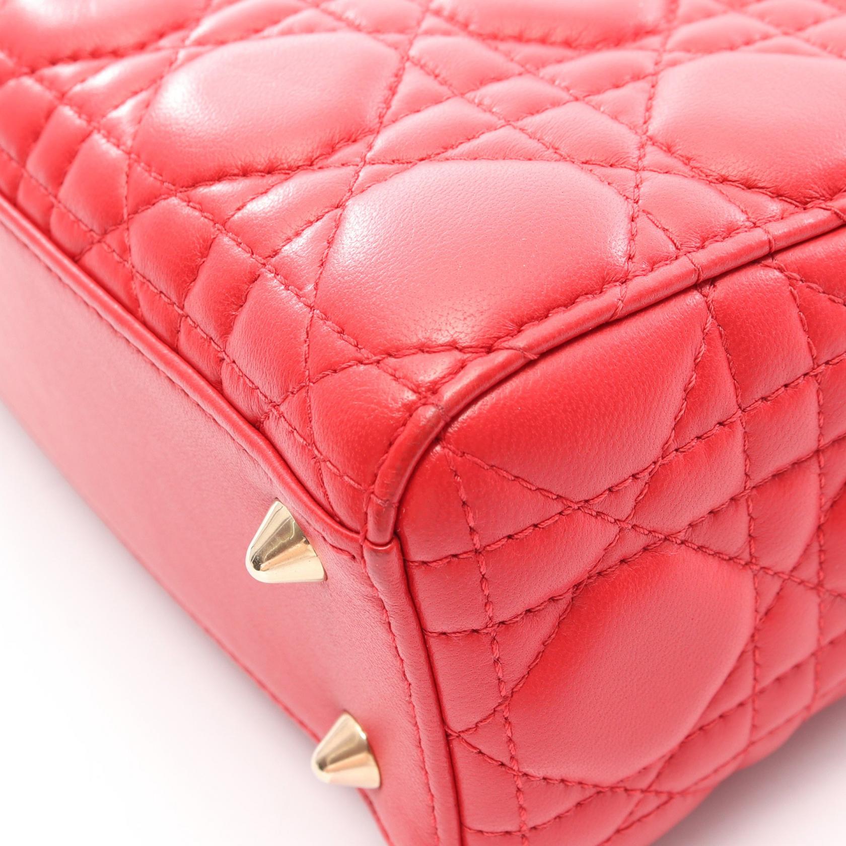 ディオール LADY DIOR MY ABCDIOR レザー ハンドバッグ