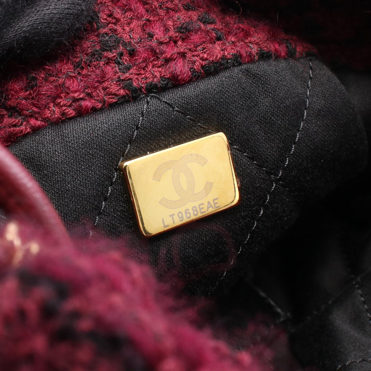 シャネル CHANEL 22 ファブリックレザーショルダーバッグ