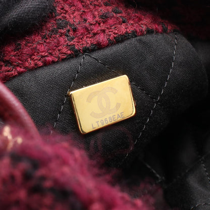 シャネル CHANEL 22 ファブリックレザーショルダーバッグ