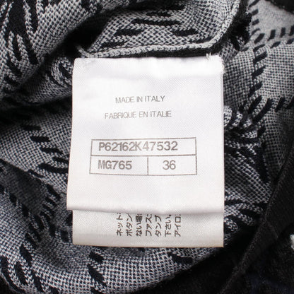 シャネル ロゴ チェック カシミヤ ウール ハイネックニット
