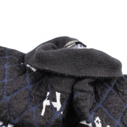 シャネル ロゴ チェック カシミヤ ウール ハイネックニット