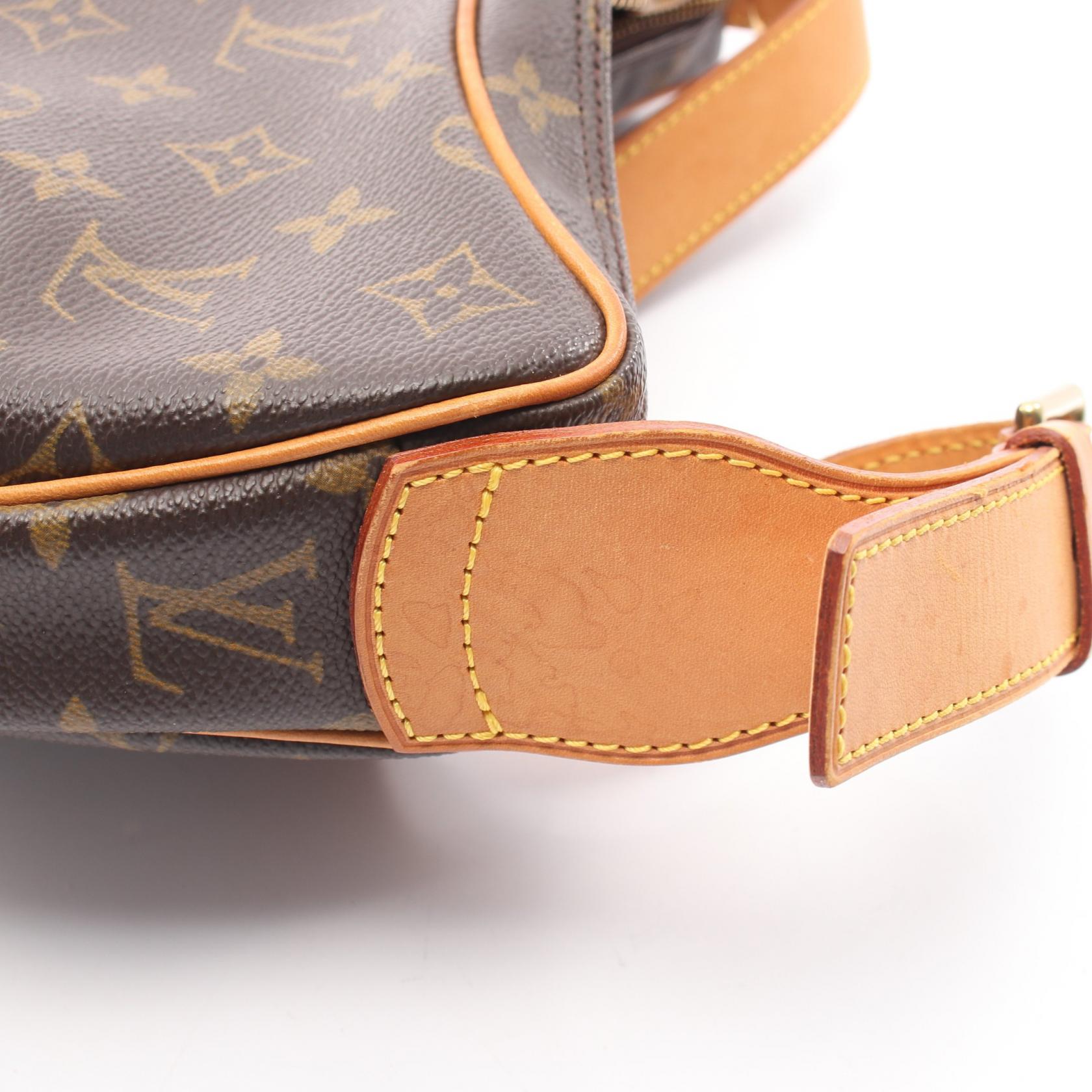 ルイヴィトン クロワッサンMM モノグラム コーティングキャンバス ショルダーバッグ