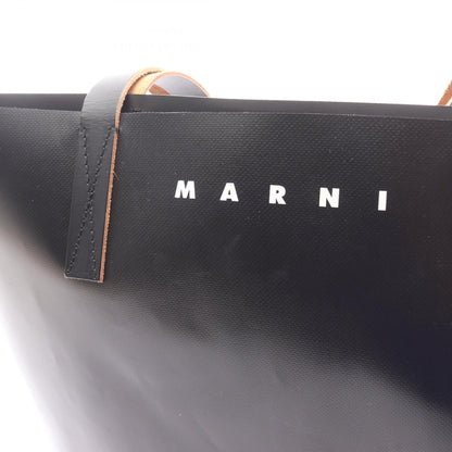 マルニ TRIBECA コーティングキャンバス レザートートバッグ