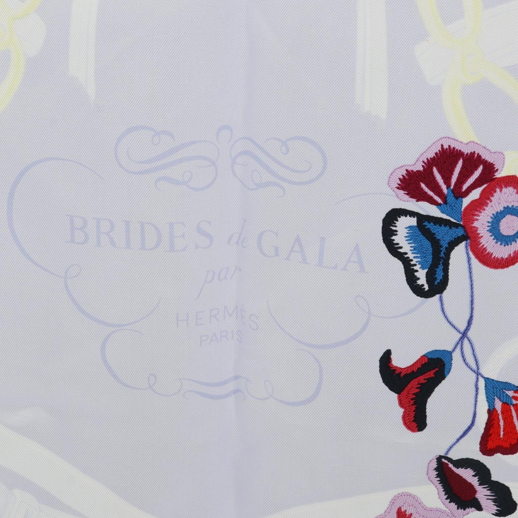 エルメス カレ90 Brides Fleuries シルクスカーフ