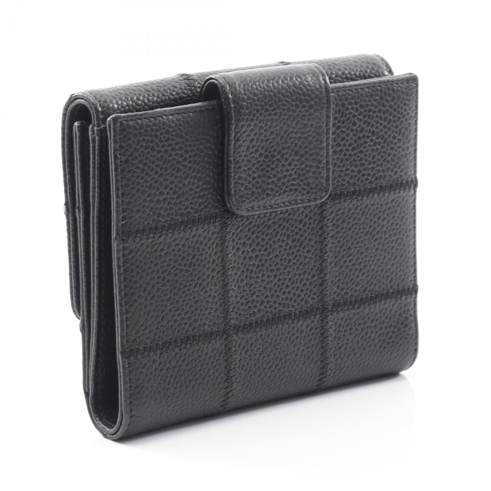 シャネル チョコバー キャビアスキン ウォレット