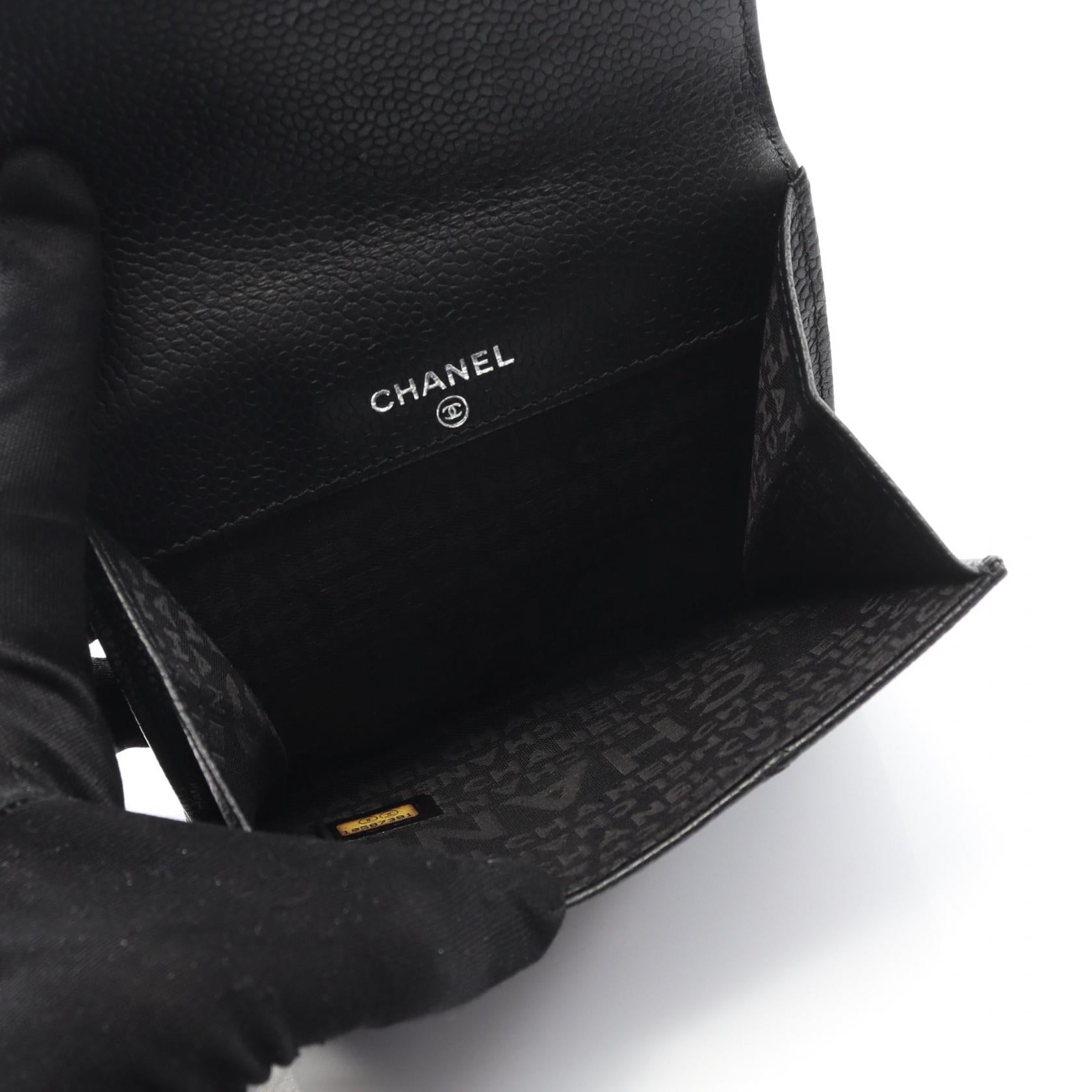 シャネル チョコバー キャビアスキン ウォレット