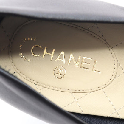 シャネル カメリア ココマーク ラムスキン パンプス