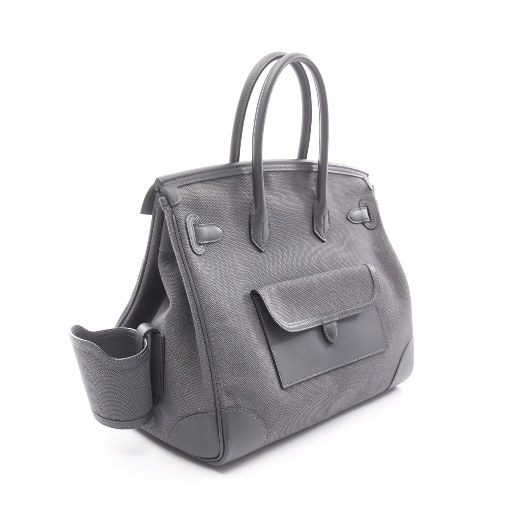エルメス バーキン35 トワルアッシュ レザー