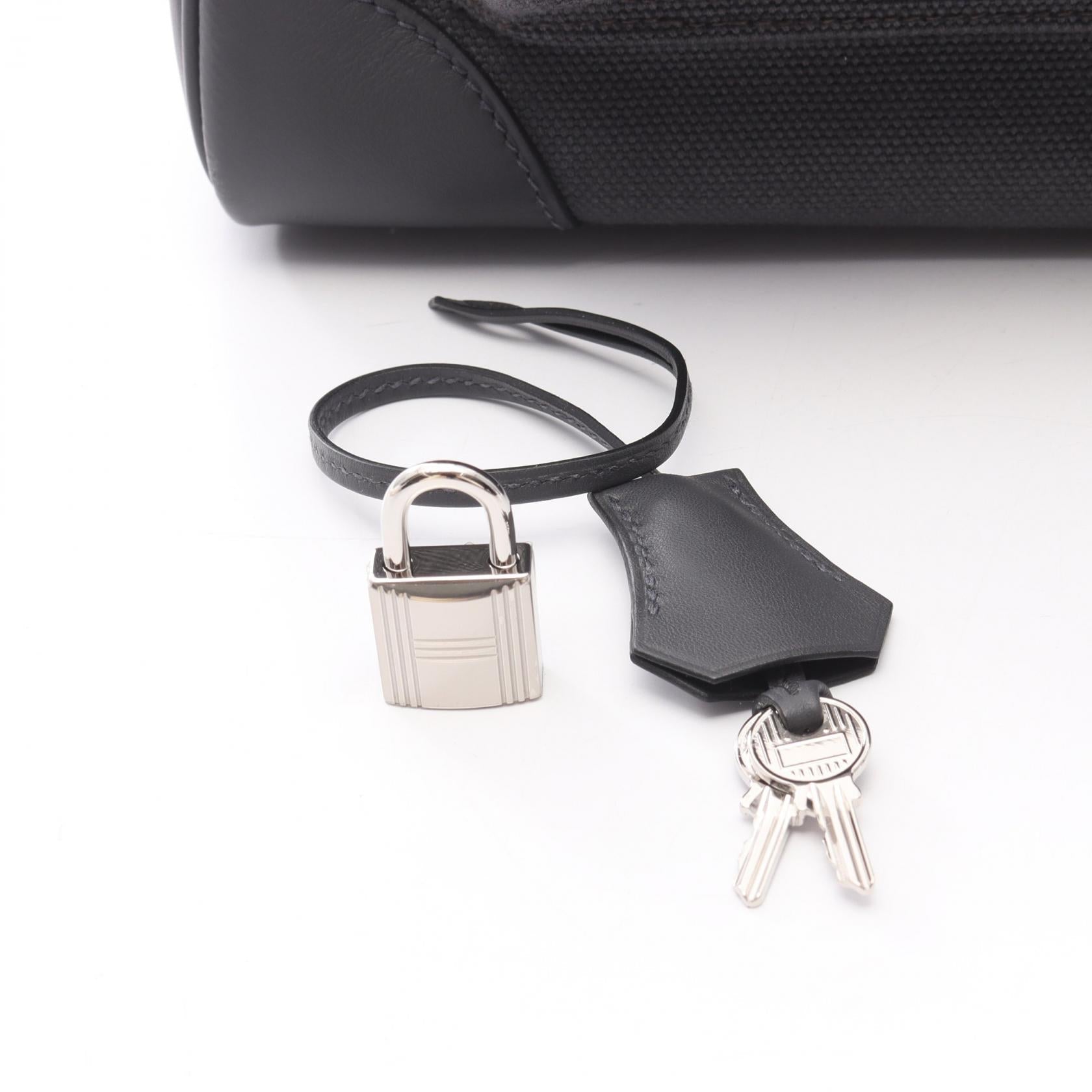 エルメス バーキン35 トワルアッシュ レザー