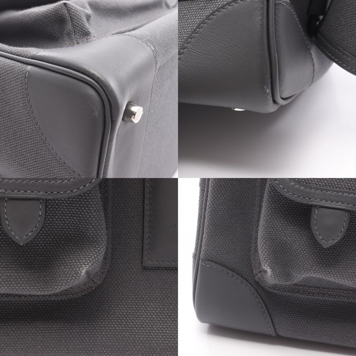エルメス バーキン35 トワルアッシュ レザー