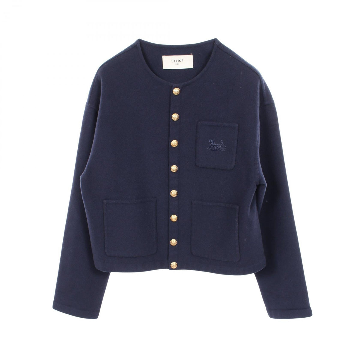 セリーヌ サルキー刺繍カシミヤジャケット