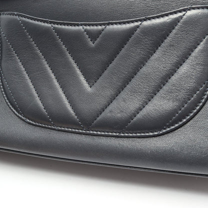 シャネル トップハンドルVステッチ ラムスキン2WAYショルダーバッグ