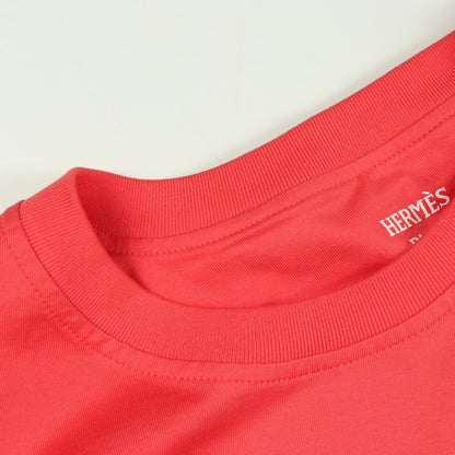 エルメス Cartouche Leclere コットン半袖Tシャツ