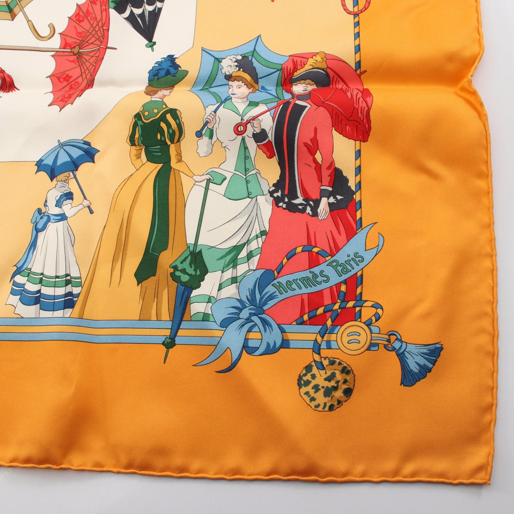 エルメス カレ90 OMBRELLES ET PARAPLUIES シルクスカーフ