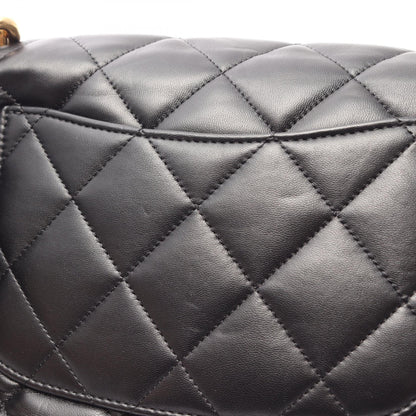 シャネル ラージフラップバッグ ラムスキン ショルダーバッグ
