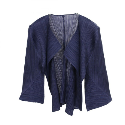 プリーツプリーズ プリーツポリエステルカーディガン