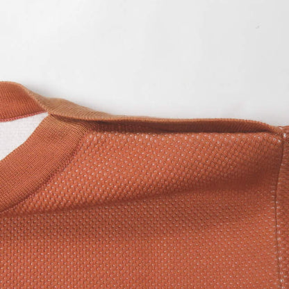 オーラリー GIZA BIRDS EYE DOUBLE FACE BOAT NECK ニットトップス