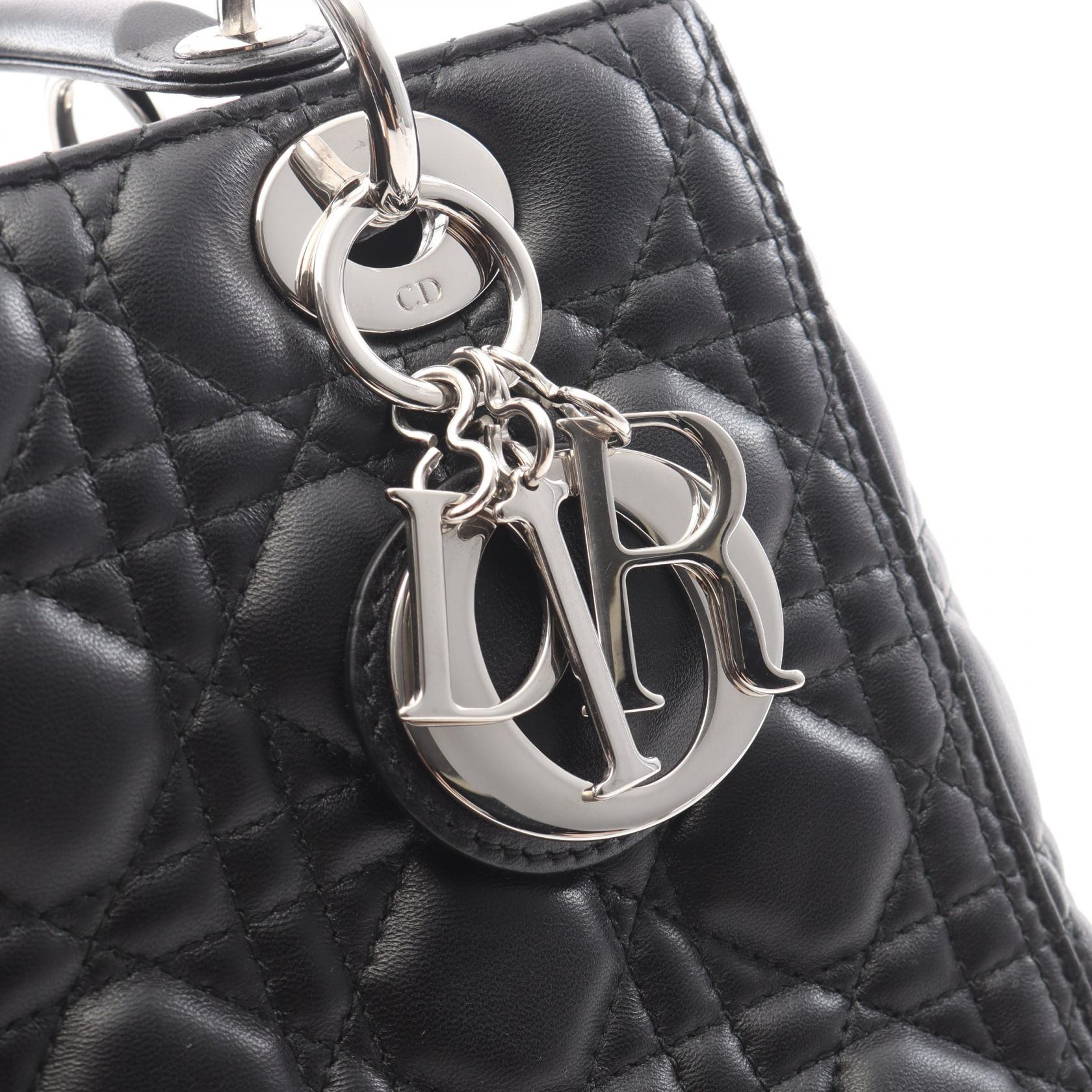ディオール LADY DIOR レザー2wayハンドバッグ