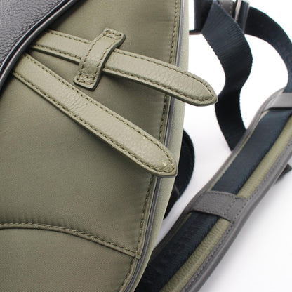 ディオール DIOR x sacai SADDLE ナイロンレザーウエストバッグ