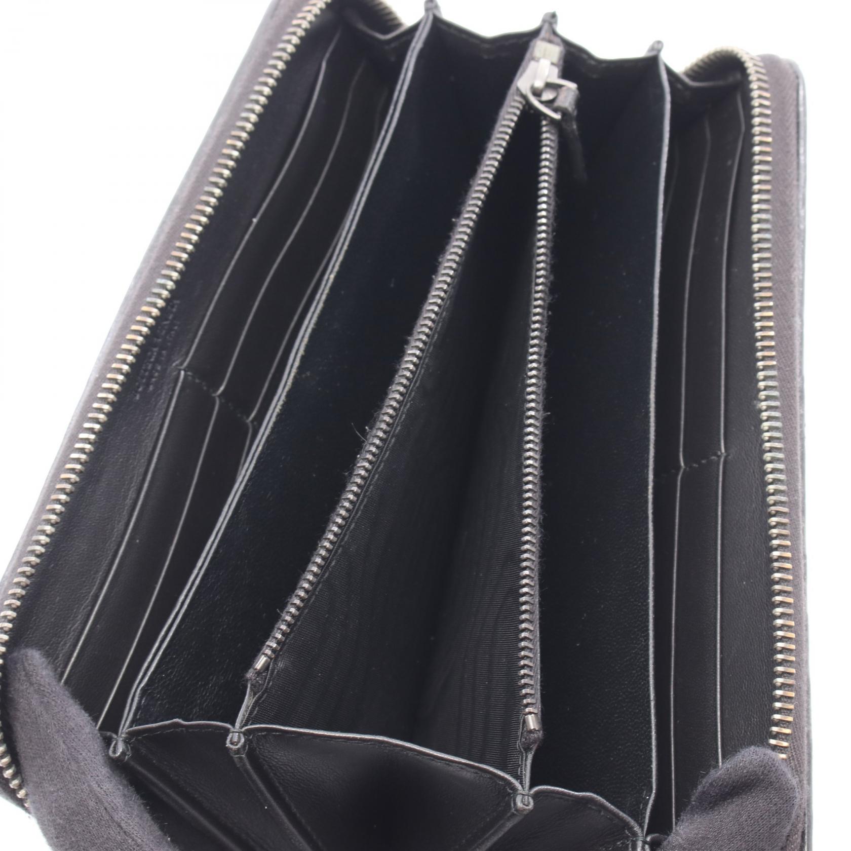 ボッテガ・ヴェネタイントレチャートレザー長財布