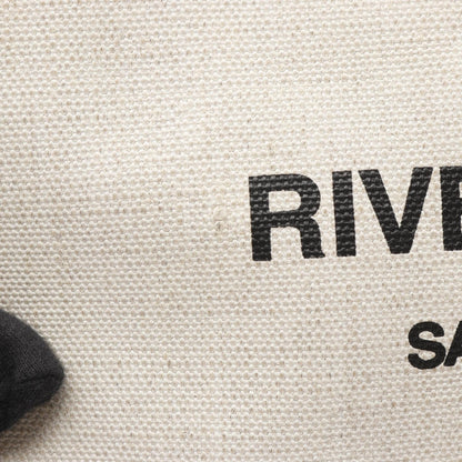 イヴサンローラン RIVE GAUCHE キャンバスレザークラッチバッグ
