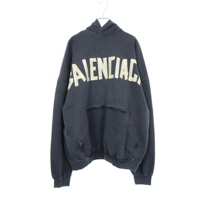 バレンシアガ TAPE TYPE RIPPED POCKET HOODIE コットンパーカー